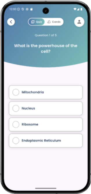 Lockin app showing practice questions feature for GCSE and A-Level revision